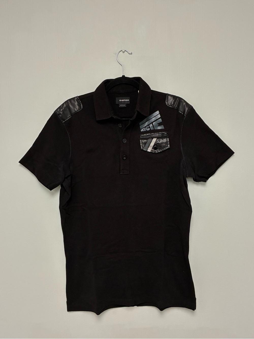 Energie black polo shirt medium
